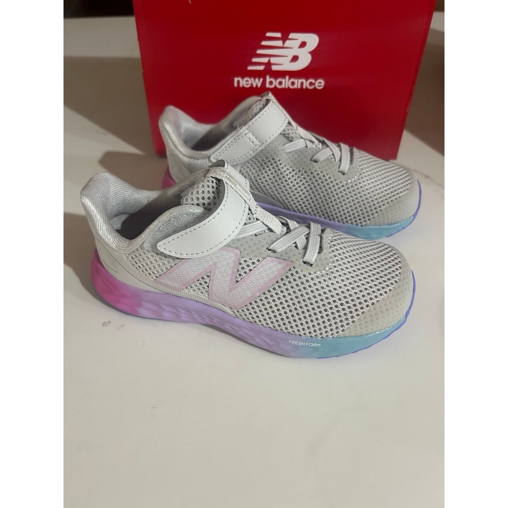 NIB! New Balance Kids' Fresh Foam Arishi v4 Bungee Lace  Size 10c Girls Colorful